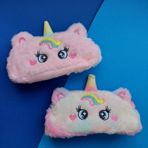 Estojo Pelúcia Unicórnio