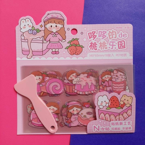 Adesivo Menina Doces + Espátula