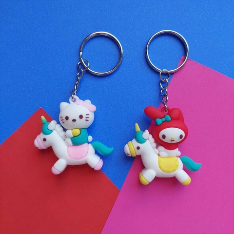 Chaveiro My Melody ou Hello Kitty Unicórnio