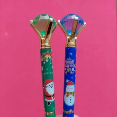 Kit 2 Canetas Natalinas Diamante - Escrita Mágica