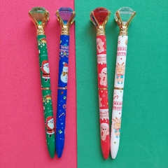 Kit 2 Canetas Natalinas Diamante