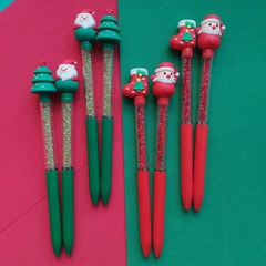 Kit 2 Canetas Natalinas Pedras na internet