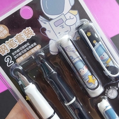 Kit 2 Canetas Tinteiro Apagáveis - Escrita Mágica