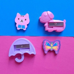 Kit Apontador + Borracha Rosa
