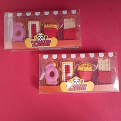 Caixa 4 Borrachas Fast food - comprar online
