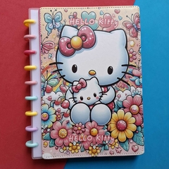 Caderno de Discos B5 Hello Kitty Flores