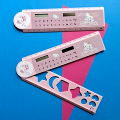 Régua 30cm com Calculadora Hello Kitty