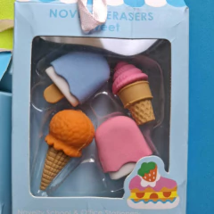Borrachas Sorvete e Picolé (caixa c/4) - Escrita Mágica