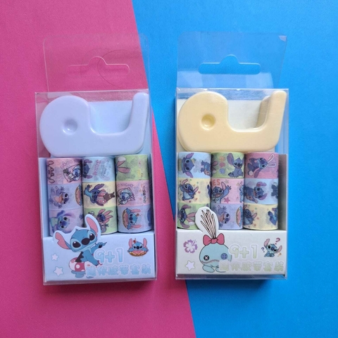 Kit 9 Mini Washi Tape + Dispenser de Fita Stitch - comprar online