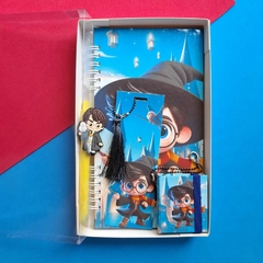 Kit Caderneta + Post it + Marcador + Caneta Harry Potter - loja online