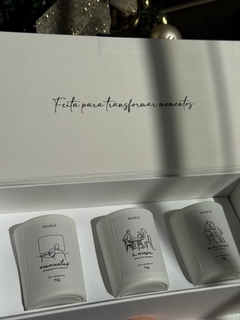 Caixa presente 3 mini velas de 70g na internet