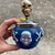 Cinzeiro porcelana - caveira azul - comprar online