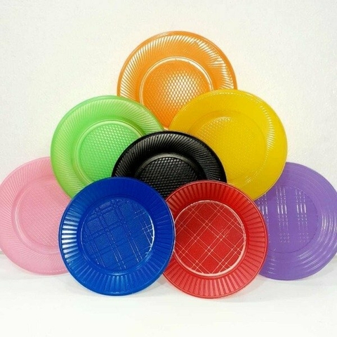 PLATOS POSTRE DESCARTABLES x 50u ( CHICOS)