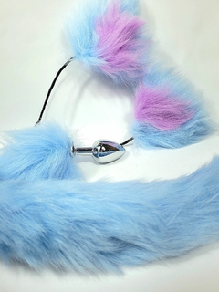 Kit Plug Anal com calda e Arquinho de Gatinha - comprar online