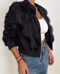 Campera bomber pétalos - chica mala importados