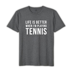 Dryfit Estampa Playing Tennis Manga Curta Infantil