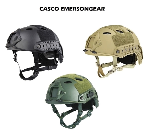 Casco Táctico de Polímero Textura Kevlar Protección Airsoft Gotcha