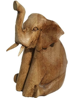 ELEFANTE TALLADO EN MADERA - comprar online