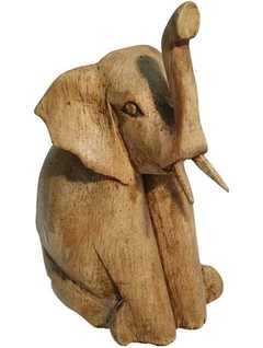 ELEFANTE TALLADO EN MADERA