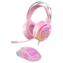 COMBO GAMER STORMER RETROILUMINADO Noga 4201 - Rosa