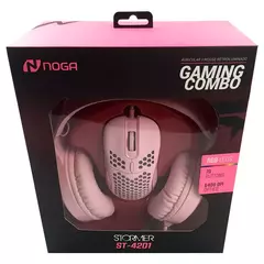 COMBO GAMER STORMER RETROILUMINADO Noga 4201 - Rosa - pymsistemas