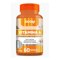 Vitamina A 60cps (1 ao dia) Duom