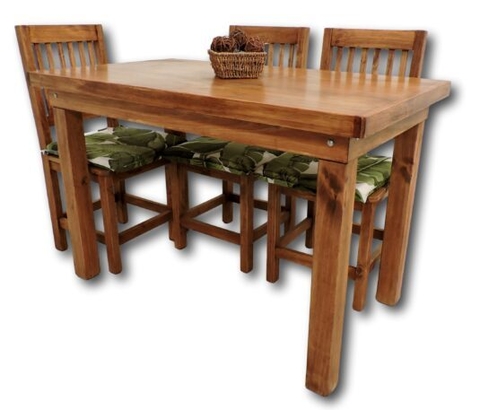 MESA 1,20 MTS EN MADERA NOBLE. MADERA MACIZA %100, ARAUCARIA. AMPLIA GARANTÍA ESTRUCTURAL. ENTREGA INMEDIATA !!