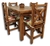MESA 1,40 X 0.80 MTS + 4 SILLAS CRUZ ECO !! EN MADERA NOBLE. MACIZA %100 + CETOL