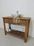 VANITORY ESTILO CAMPO 60CM MADERA MACIZA + BACHA LOZA Y GRIFERIA ! en internet