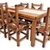 JUEGO DE COMEDOR. MESA 1,60 X 0.80 MTS + 6 SILLAS CRUZ ECO + CETOL !! EN MADERA NOBLE. - comprar online