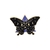 Bottom Pin Broche Borboleta Preta com Roxo - comprar online
