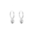 Par de aros corazón lisos De plata 925. cod. 2459