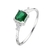 Anillo piedra cuadrada verde de plata 925. cod. 2709 - comprar online