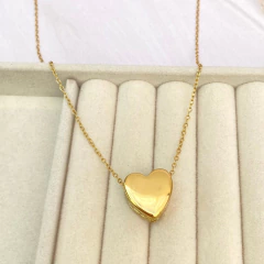 Collar corazón dorado - ADC049 en internet