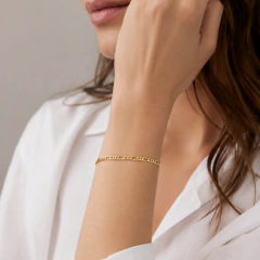 Pulsera Tipo Cartier Dorada 15cm.-0.3cm. - CPU115