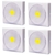 Kit 4 Luminária Led Interruptor S/ fio Armário Closet Quarto