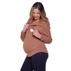 SWEATER LANILLA PARA AMAMANTAR chocolate