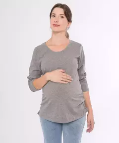 REMERA PERFECTA M/L gris