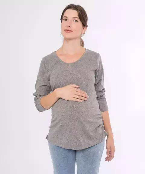 REMERA PERFECTA M/L gris