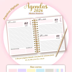 Agenda Profissões 2026 - Escolha sua capa - loja online