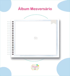 Álbum Mesversário - Panda Mãe e Filho - Kazarte