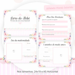 Livro do Bebê - Floral com Monograma - comprar online