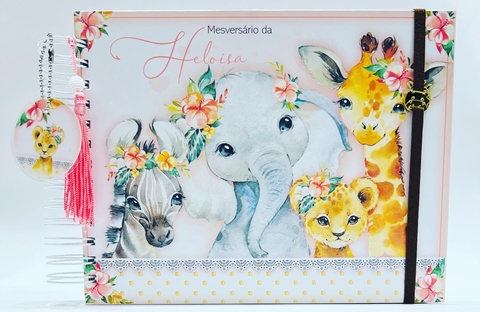 Álbum Mesversário - Safari Menina
