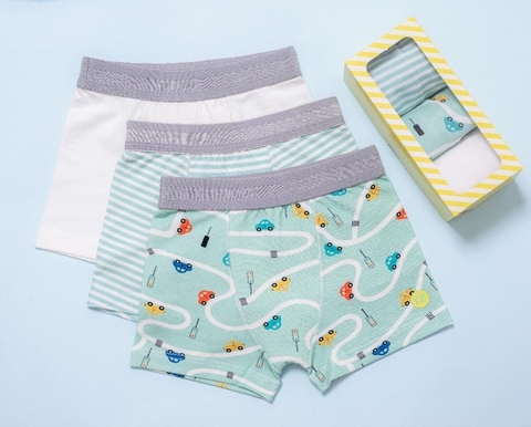 Kit Cueca Boxer Carrinhos