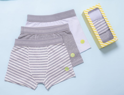 Kit Cueca Boxer Cinza