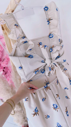 macaquinho floral - Azul - comprar online