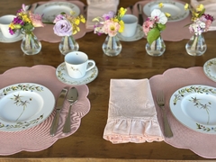 Jogo americano flower rosa - HOMELIKE