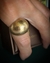 Imagem do Anel em Ouro Amarelo 18k texturizado.