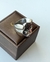 Guerreiro. Anel em Prata 925 com diamantes negros e olhos de Esmeraldas. - comprar online