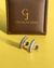 Brincos em Ouro Branco 18k com água marinha. - Circular jóias 